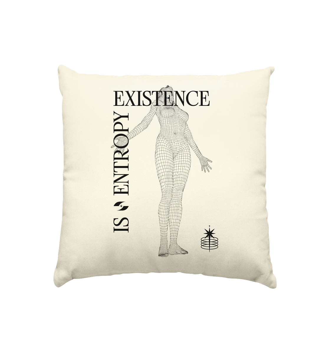 Existence is Entropy HIGHERSELF-W - Kissen natur 40x40cm