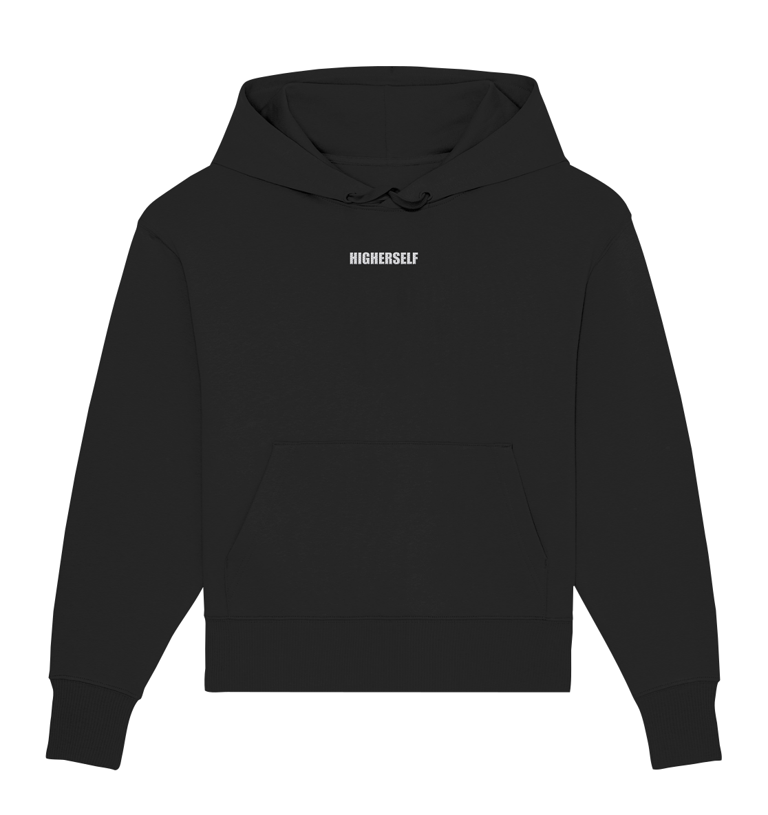 Higherself Classics Black - Organic Oversize Hoodie (Stick)