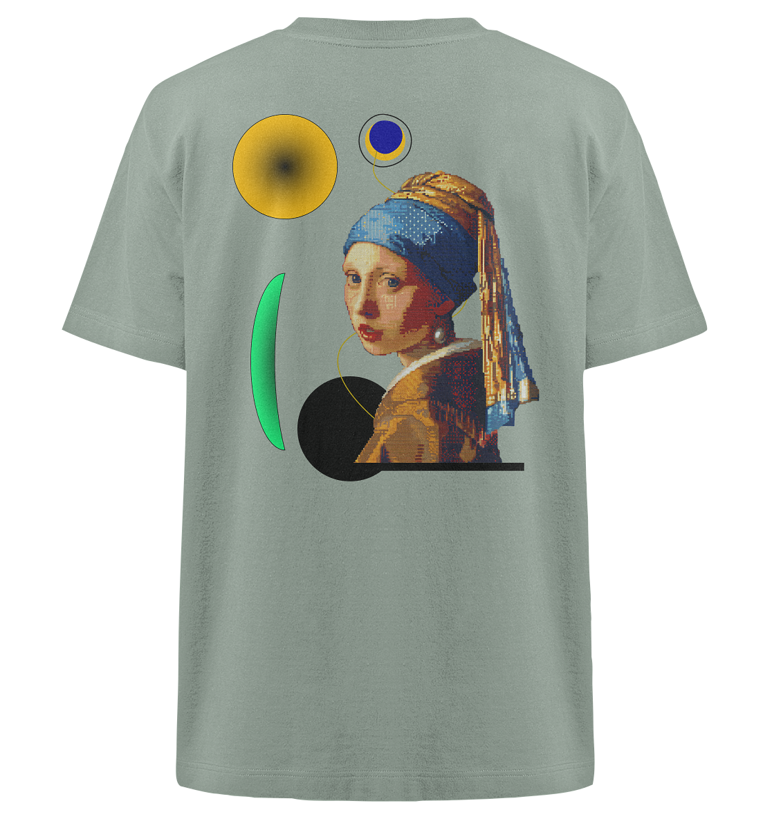 "Girl w/ Pearl Earrings" - Art Departure - Heavy Oversized Organic Shirt