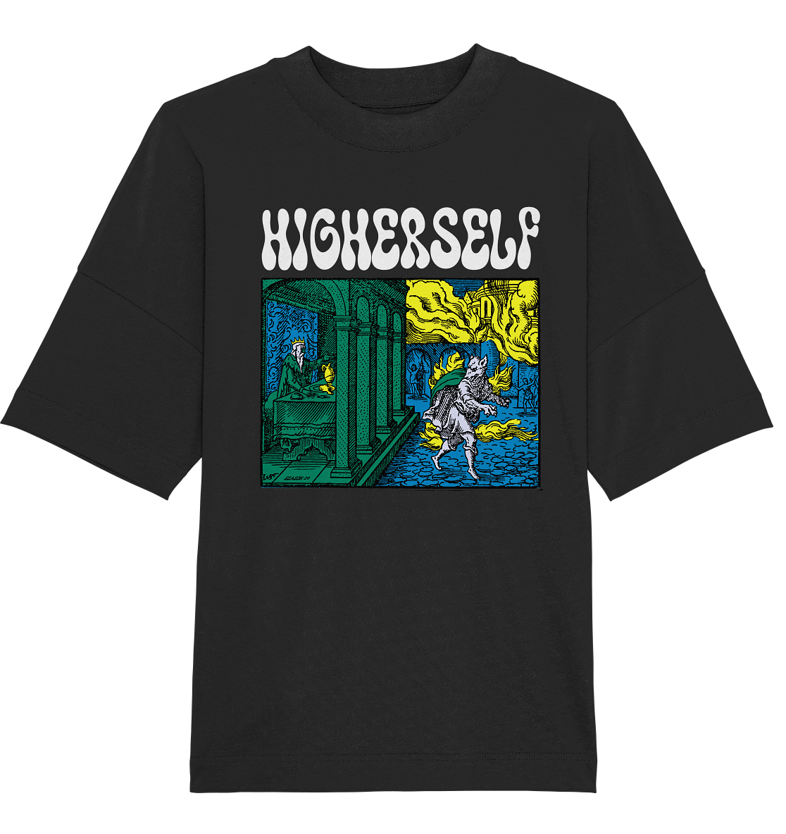 "Scenes from Alternate Timelines" B - Higherself - Organic Oversize Shirt