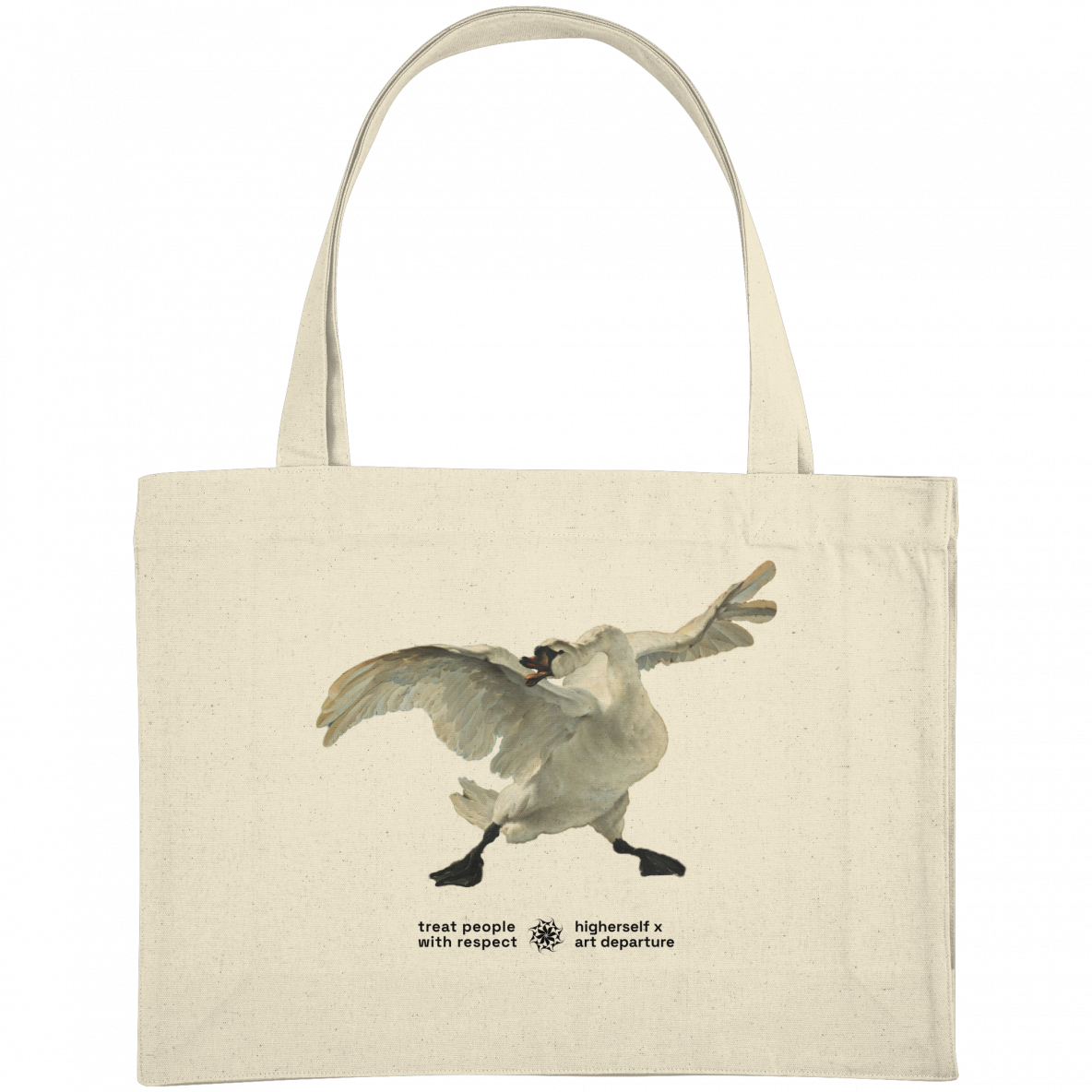 "The Threatened Swan" - Jan Asselijn - Higherself x Art Departure - Organic Shopping-Bag