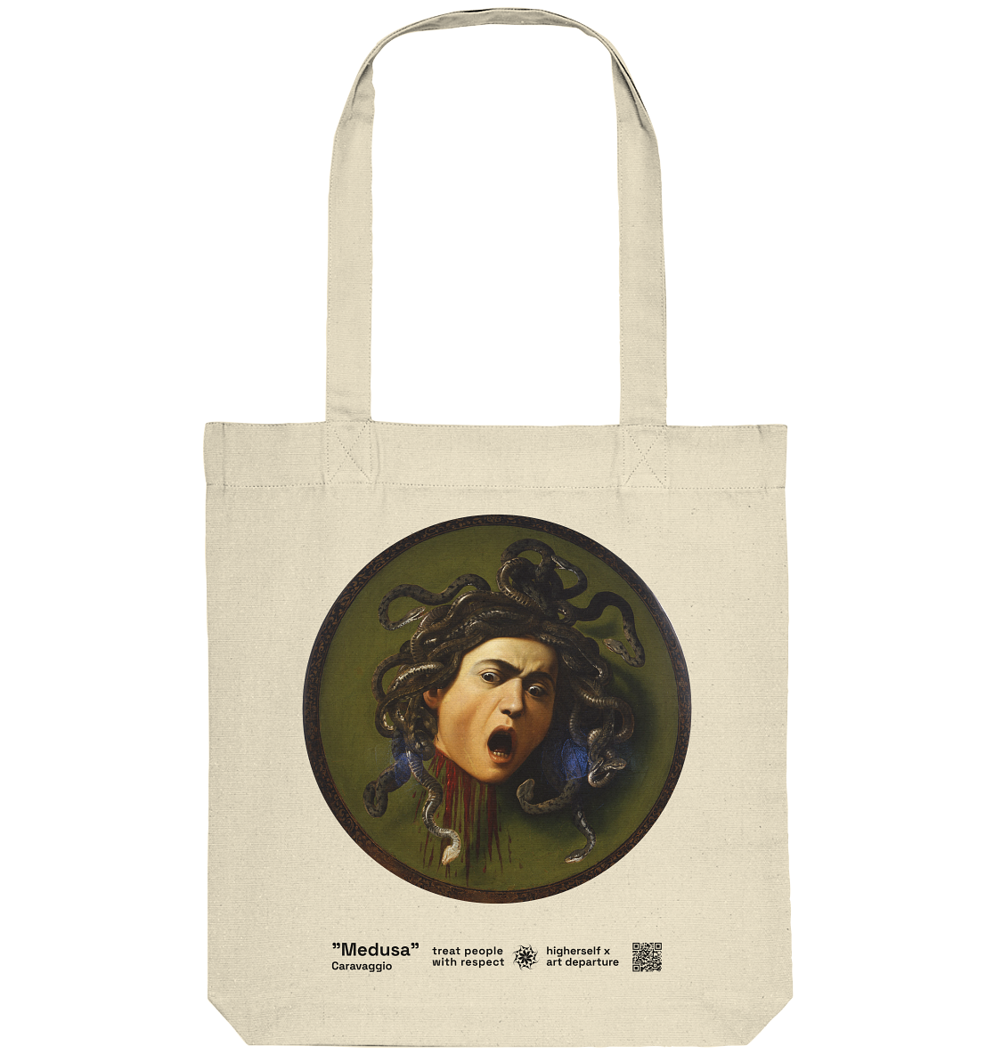 "Medusa" - Caravaggio - Higherself x Artdeparture - Organic Tote-Bag